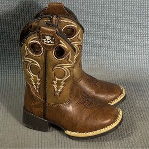 Twister Toddler Western Jasper Pull Holes Side Zipper Boots Size 5C